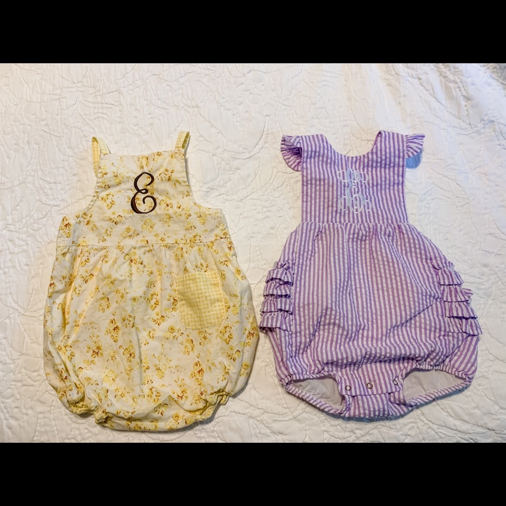 Two “E” Monogrammed Bubbles